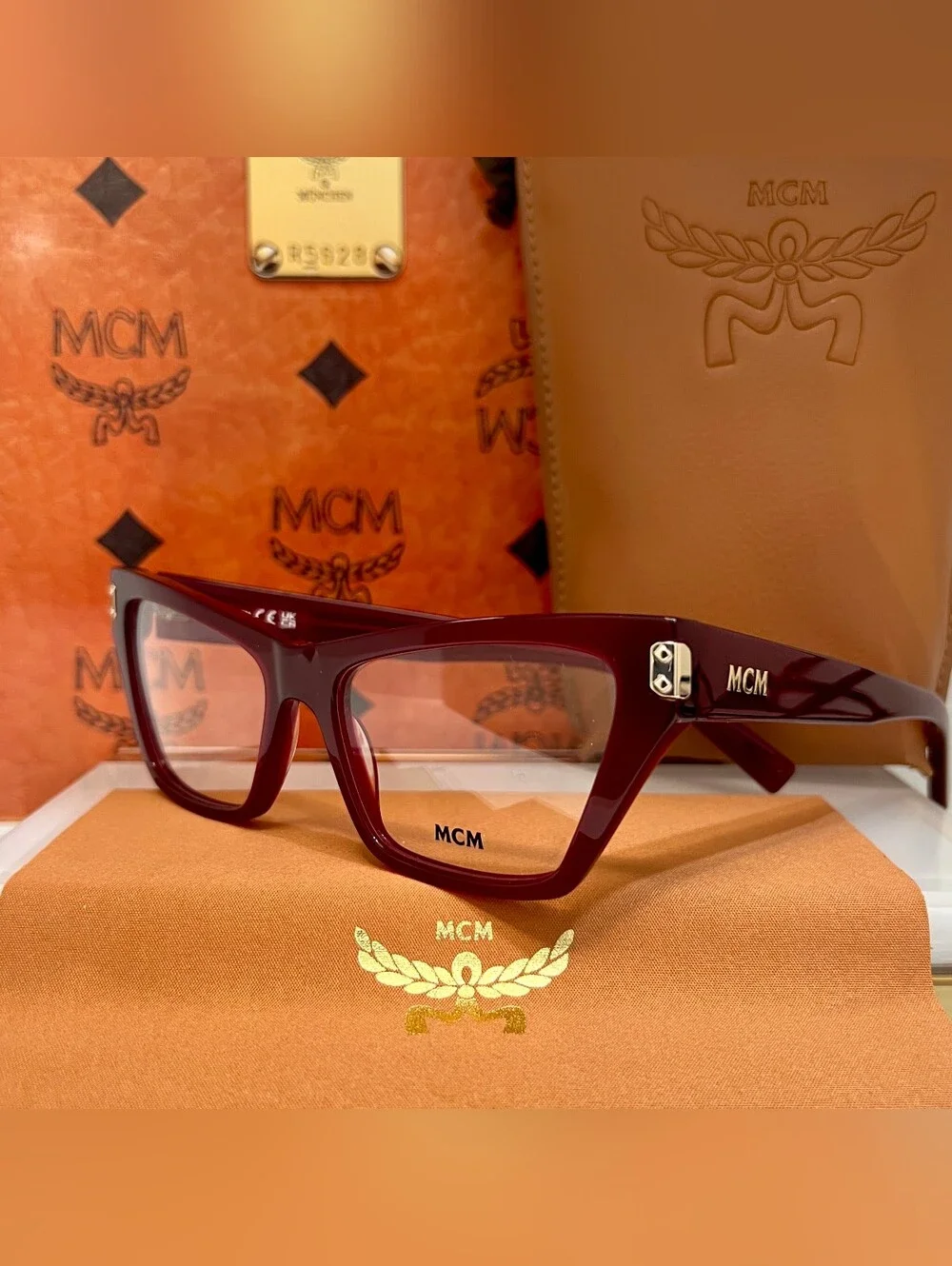 MCM MW5005 069 Shiny Bordeaux Modified Cat Eye Eyeglasses